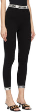 Moschino Black Wool Logo Band Leggings