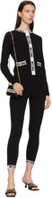 Moschino Black Wool Logo Band Leggings