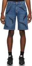 Moschino Blue Denim Scars Shorts - Short de cicatrices de cicatrices de Denim Blue Moschino - 모스키노 블루 데님 흉터 반바지