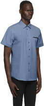 Moschino Blue Discrete Logo Short Sleeve Shirt