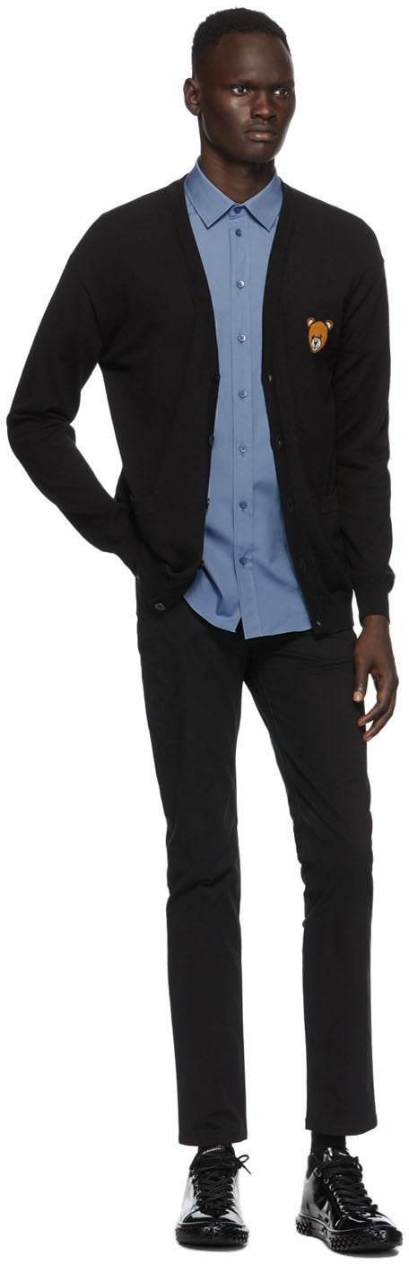 Moschino Blue Discrete Logo Short Sleeve Shirt