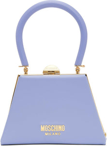 Moschino Blue Mini Frame Top Handle Bag