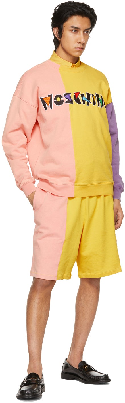 Moschino Multicolor Geometric Logo Sweatshirt