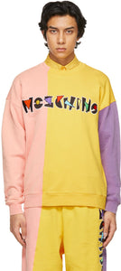 Moschino Multicolor Geometric Logo Sweatshirt - Sweat-shirt de logo géométrique multicolore Moschino - Moschino 여러 가지 빛깔의 기하학적 로고 스웨터