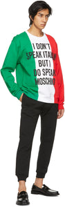 Moschino Multicolor Italian Slogan Sweatshirt