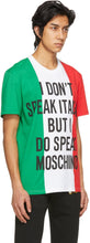 Moschino Multicolor Italian Slogan T-Shirt
