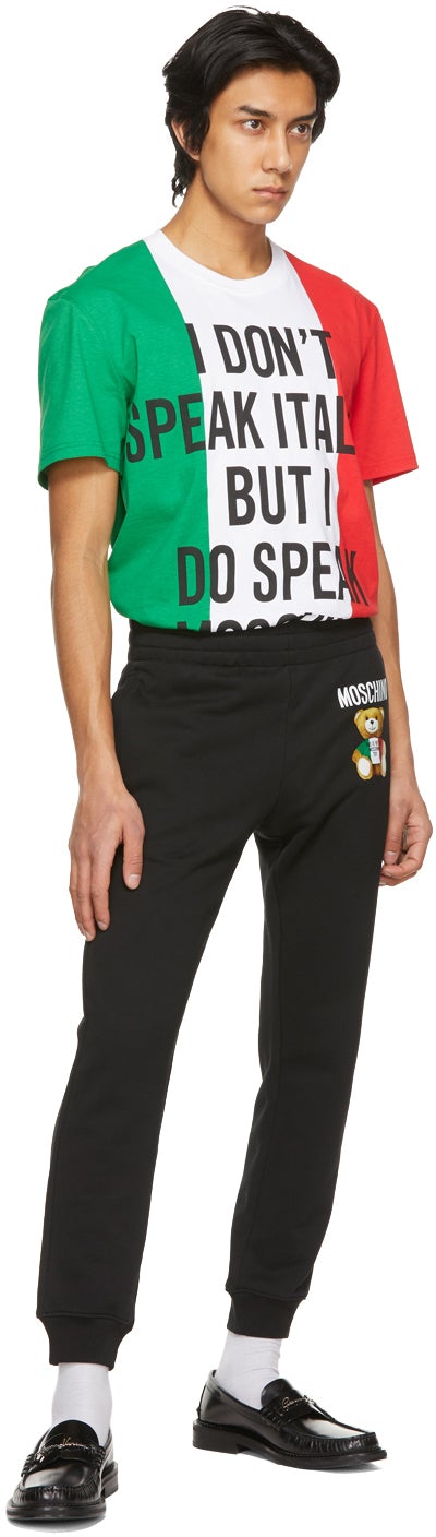 Moschino Multicolor Italian Slogan T-Shirt