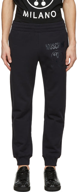 Moschino Navy Double Question Mark Lounge Pants - Moschino Navy Double Question Mark Lounge Pants - Moschino 해군 더블 질문 마크 라운지 바지