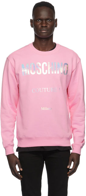 Moschino Pink 'Couture!' Sweatshirt - Moschino Pink 'Couture!' Sweat-shirt - Moschino Pink 'Couture!' 스웨트 셔츠
