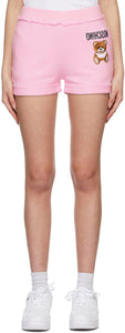 Moschino Pink Inside Out Teddy Bear Shorts - Moschino rose à l'intérieur de l'ours en peluche - Moschino 핑크 밖으로 테 디 베어 반바지입니다
