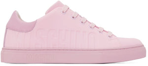 Moschino Pink Logo Sneakers - Sneakers de logo rose moschino - Moschino 핑크 로고 스니커즈
