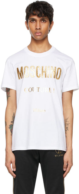 Moschino White 'Couture!' T-Shirt - Moschino White 'Couture!' T-shirt - 모스키노 화이트 '양재!' 티셔츠