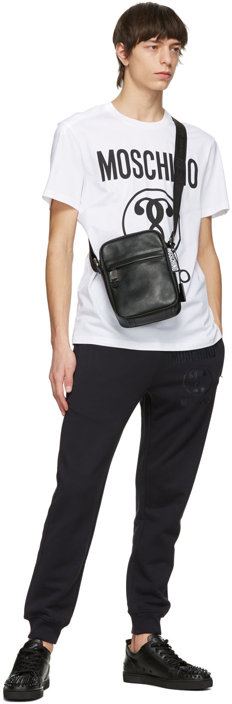 Moschino White Double Question Mark T-Shirt