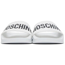 Moschino White Logo Slides