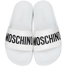 Moschino White Logo Slides