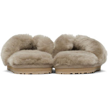 Mou SSENSE Exclusive Taupe Sheepskin Zori Flip Flop Sandals
