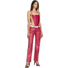 Mowalola Pink Leather Suit Trousers - Pantalon de costume en cuir rose moowalola - Mowalola 핑크 가죽 정장 바지