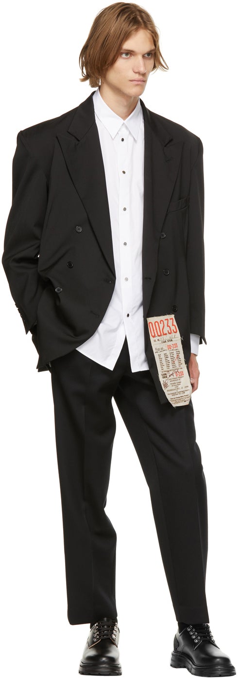 Mr. Saturday Black Double-Breasted Blazer