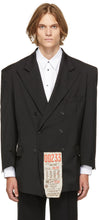 Mr. Saturday Black Double-Breasted Blazer - M. Samedi Black Blazer à double boutonnage - 토요일 블랙 더블 브레스트 블레이저 씨