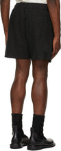 Mr. Saturday Black Linen Graphic Shorts
