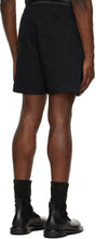Mr. Saturday Black Twill 'Good Luck' Shorts