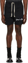 Mr. Saturday Black Twill 'Good Luck' Shorts - Monsieur samedi Black Twill 'Bonne chance' Short - 토요일 블랙 능직 '행운'반바지