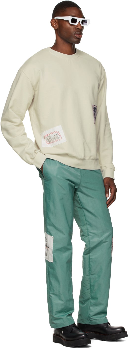 Mr. Saturday Green Flight Satin Lounge Pants