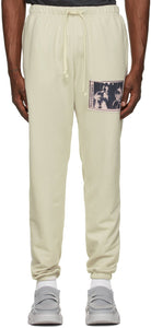 Mr. Saturday Off-White Patchwork Lounge Pants - Pantalon de salon patchwork de samedi hors blanc - 토요일 미스터 오프 화이트 패치 워크 라운지 바지