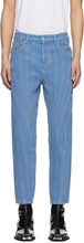 Mugler SSENSE Exclusive Blue Low Spiral Jeans - Jeans à spirale exclusive exclusive de Mugler Ssense - 무덤 ssense 독점적 인 파란색 낮은 나선형 청바지