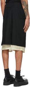 NAMESAKE Black Wool Milk Layered Skort
