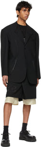 NAMESAKE Black Wool Milk Layered Skort