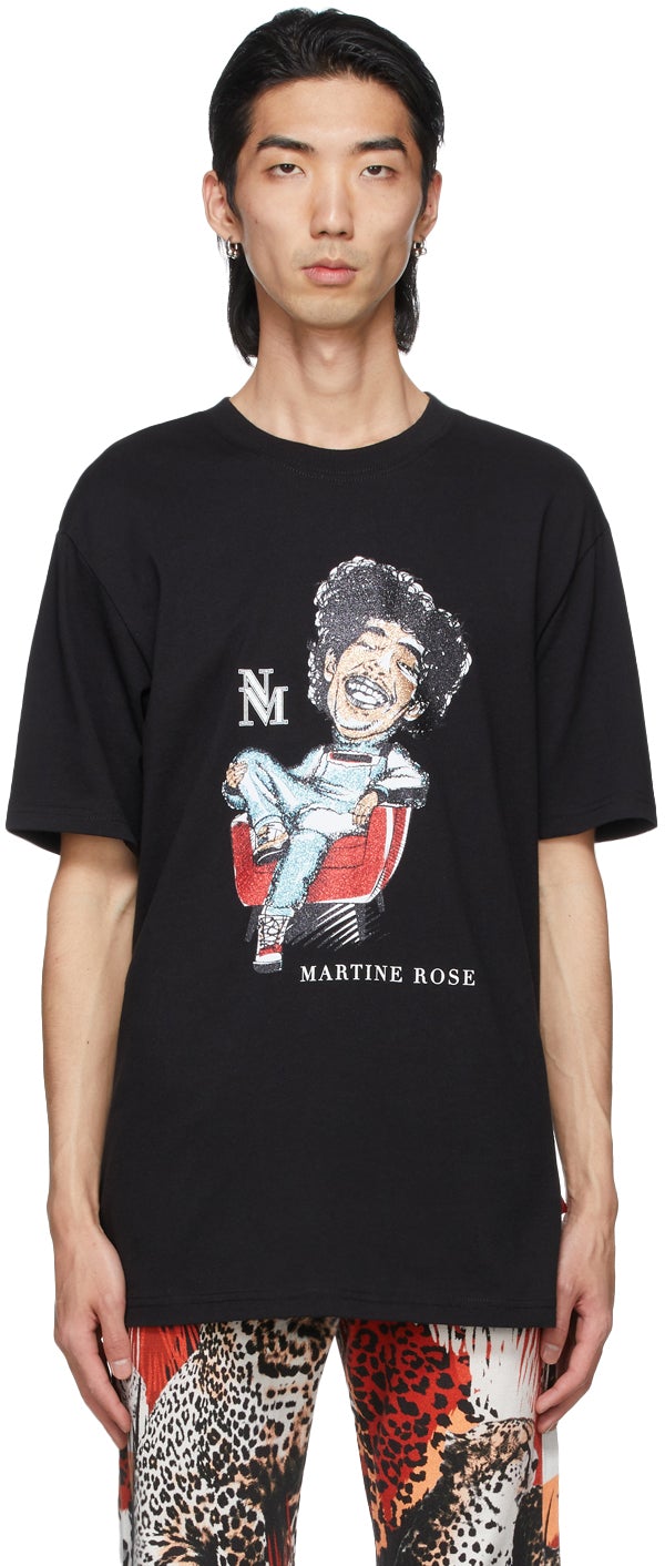Martine Rose Black Logo-print cotton-jersey T-shirt