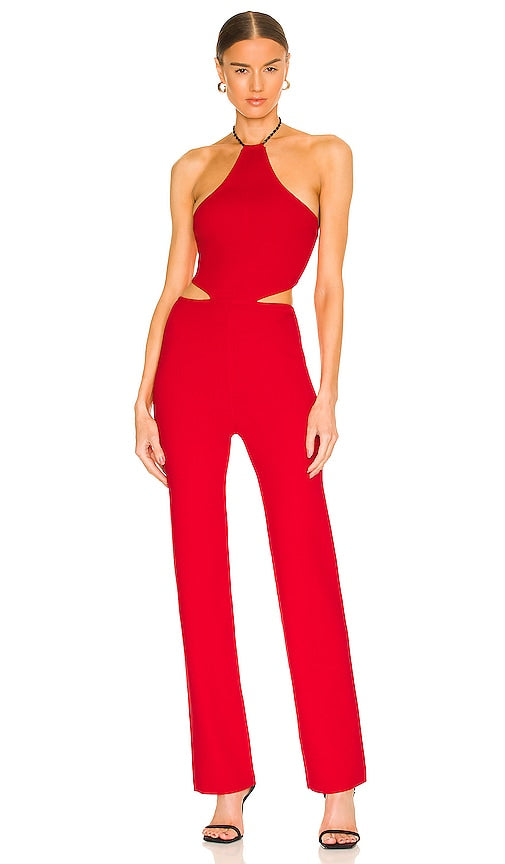 NBD Kylo Jumpsuit in Red NBD Kylo Jumps Cuit en rouge NBD Kylo连身裤穿红色