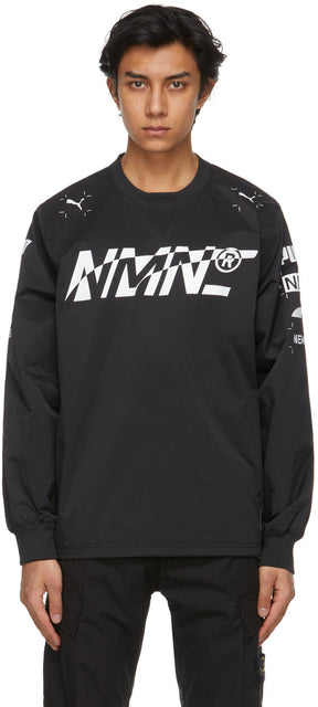 NEMENÂ® Black Puma Edition Tech Crewneck Sweatshirt - Sweat-shirt Créwneck Tech Nemen® Black Puma Edition - Nemen® ® 블랙 푸마 에디션 테크 Crewneck 스웨터