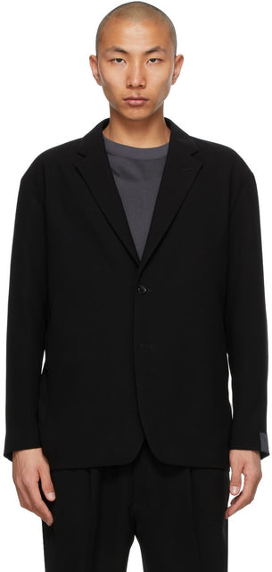 N.Hoolywood Black Crepe Blazer - N.Hoolywood Black Crepe Blazer - N.hoolywood 검은 크레이프 블레이저