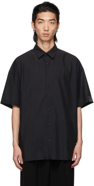 N.Hoolywood Black Half Short Sleeve Shirt - Chemise à manches courtes N.Hoolywood noir - N.Hoolywood 검은 반팔 셔츠