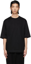 N.Hoolywood Black Half Sleeve T-Shirt - T-shirt à demi-manches noire de N.Hoolywood - N.Hoolywood 검은 반 슬리브 티셔츠