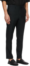 N.Hoolywood Black Slim Rolled Cuff Trousers