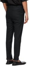 N.Hoolywood Black Slim Rolled Cuff Trousers