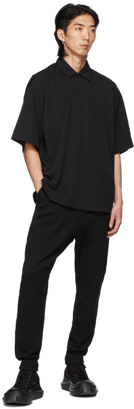 N.Hoolywood Black Test Product Exchange Service Slim Easy Trousers