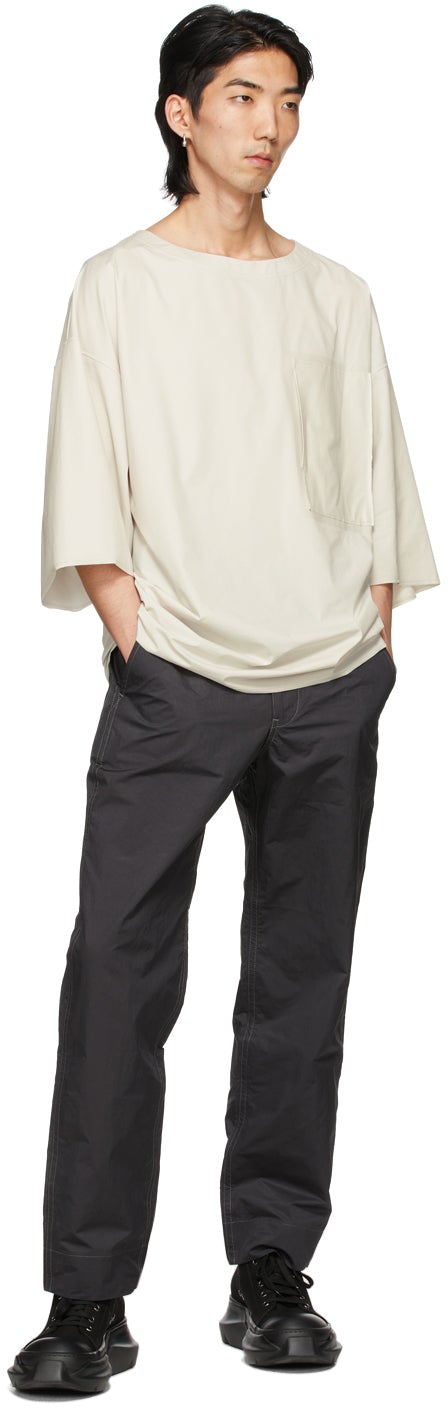 N.Hoolywood Black Test Product Exchange Service Straight Trousers