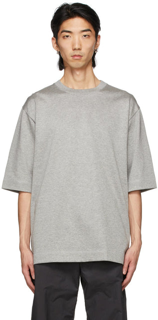 N.Hoolywood Grey Half Sleeve T-Shirt - T-shirt à demi-manches gris N.Hoolywood - N.hoolywood 회색 반 슬리브 티셔츠