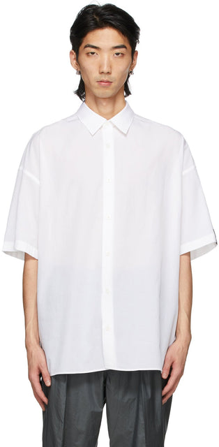N.Hoolywood White Half Short Sleeve Shirt - Chemise à manches courtes de n.Hoolywood - N.hoolywood 화이트 반팔 셔츠