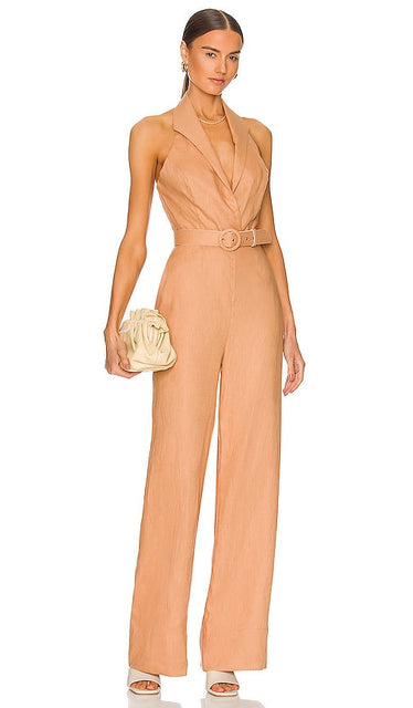 NICHOLAS Stephania Jumpsuit in Tan Nicholas Stephania Jumps Cuit en bronzage 棕褐色的Nicholas Stephania连身裤