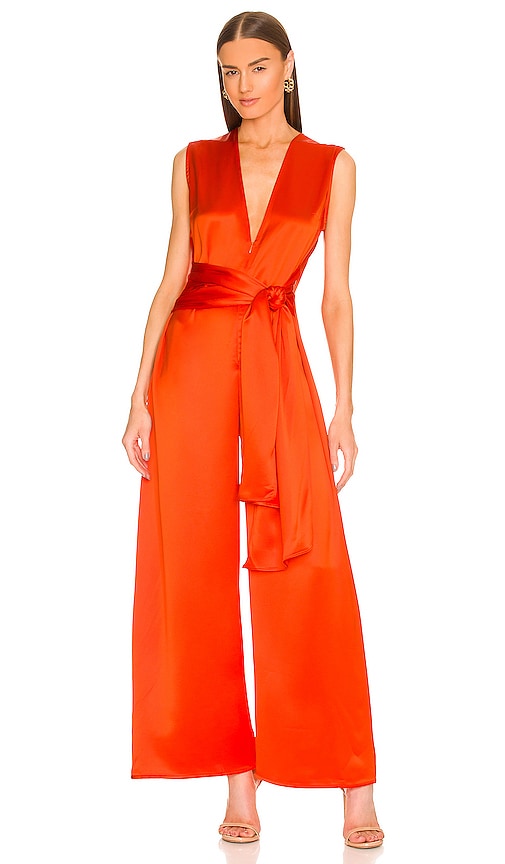 NONchalant Label Jana Jumpsuit in Orange Étiquette nonchalante Jana Jank Jumps en orange 淡淡的标签Jana连身裤穿着橙色