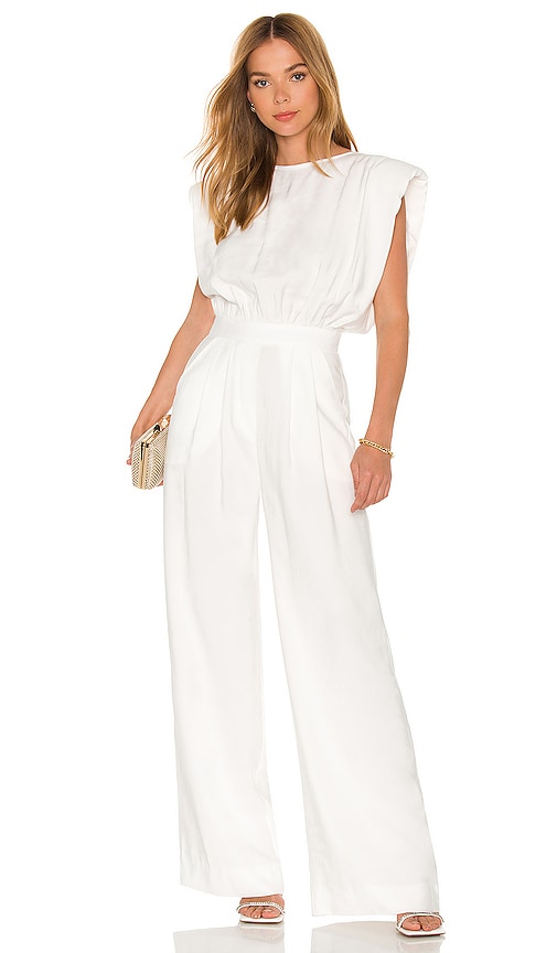 NONchalant Label Josie Jumpsuit in White Label nonchalant Josie Joshing en blanc 淡淡的标签Josie连身裤穿着白色