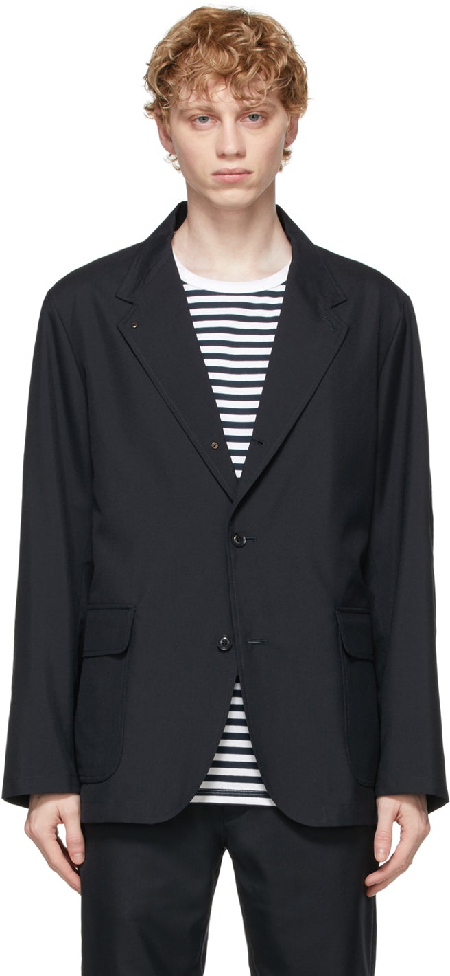 Nanamica Navy Breath Tune Club Blazer - Nanamica Navy Soule Soule Tun Club Blazer - Nanamica 해군 호흡 곡 클럽 블레이저