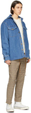 Nanushka Blue Denim Sherpa 90's Wash Jacket