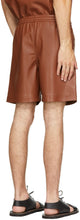 Nanushka Burgundy Vegan Leather Doxxi Shorts