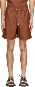 Nanushka Burgundy Vegan Leather Doxxi Shorts - Short Doxxi en cuir végétalien Nanushka Bourgogne - Nanushka Burgundy Vegan Leather Doxxi 반바지